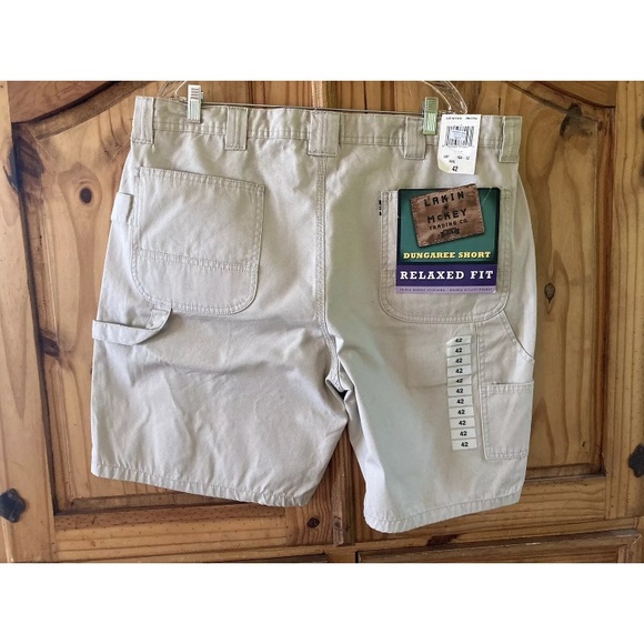 Men's Lakin McKey Dungaree Relaxed Fit tan carpenter shorts size 42 - NWT - Picture 6 of 9
